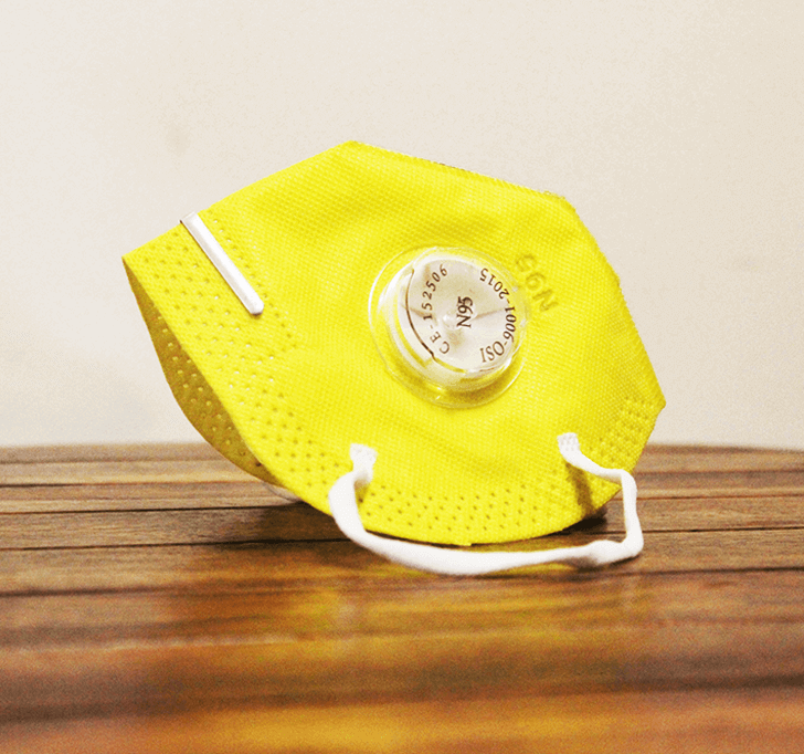 Buy N95 Protective Mask - Filteration Efficiency  Upto 95% (Yellow)