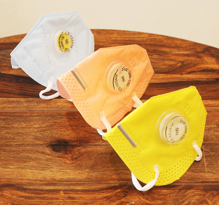 Buy N95 Protective Mask - Filteration Efficiency  Upto 95% (Multi Color)