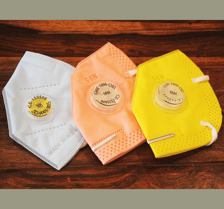Buy N95 Protective Mask - Filteration Efficiency  Upto 95% (Multi Color)