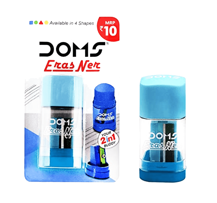 Buy DOMS ErasNer Eraser + Sharpener (Your 2 In 1 Buddy) (Pack Of 5)