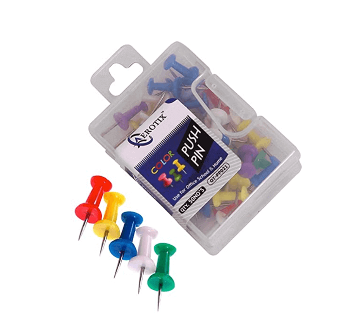 Buy Multi Color Push Pins (50 Qty. - 1 Pkt)