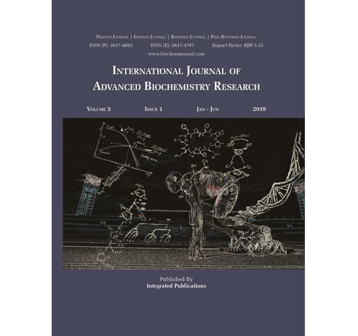 Buy International Journal Of Advanced Biochemistry Research