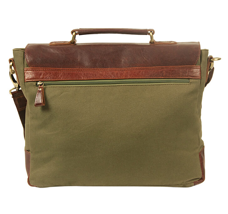 Buy ADAM BURK Deno Canvas Portfolio Leather Bag