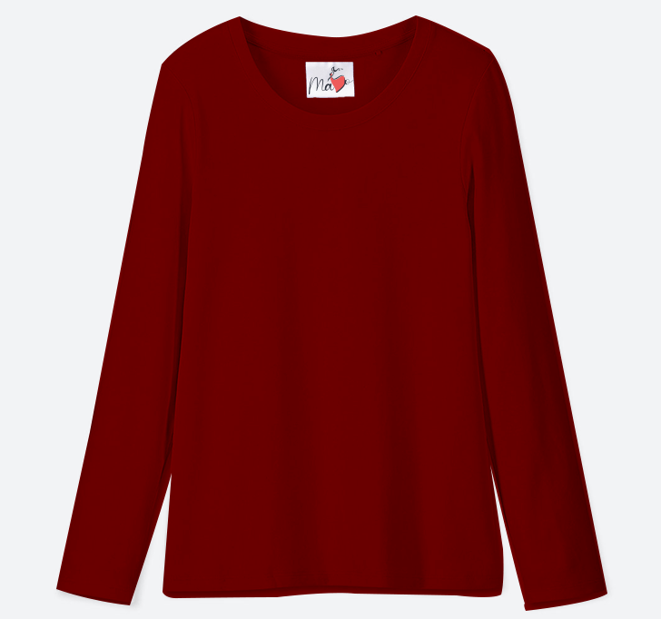 Buy MaYo Girl Maroon T-Shirt