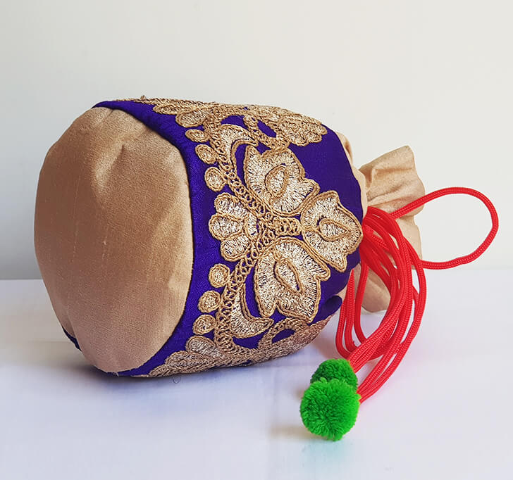 Buy Purple Champagne Hand Crafted Potli