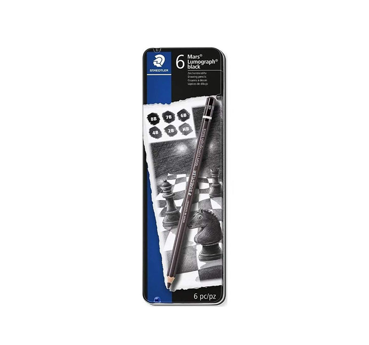 Buy Staedtler Mars Lumograph Artists Pencils - Pack Of 6