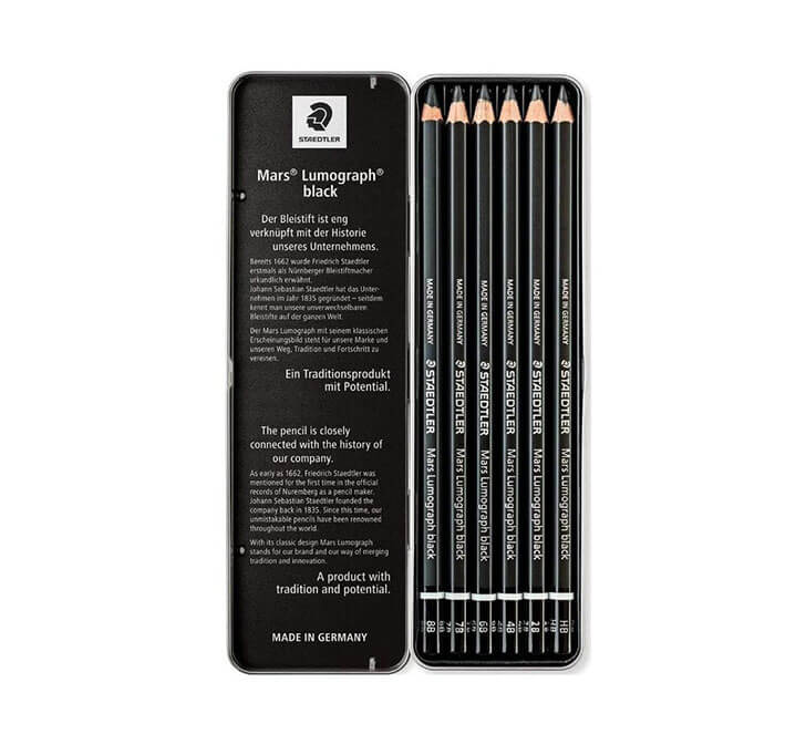 Buy Staedtler Mars Lumograph Artists Pencils - Pack Of 6