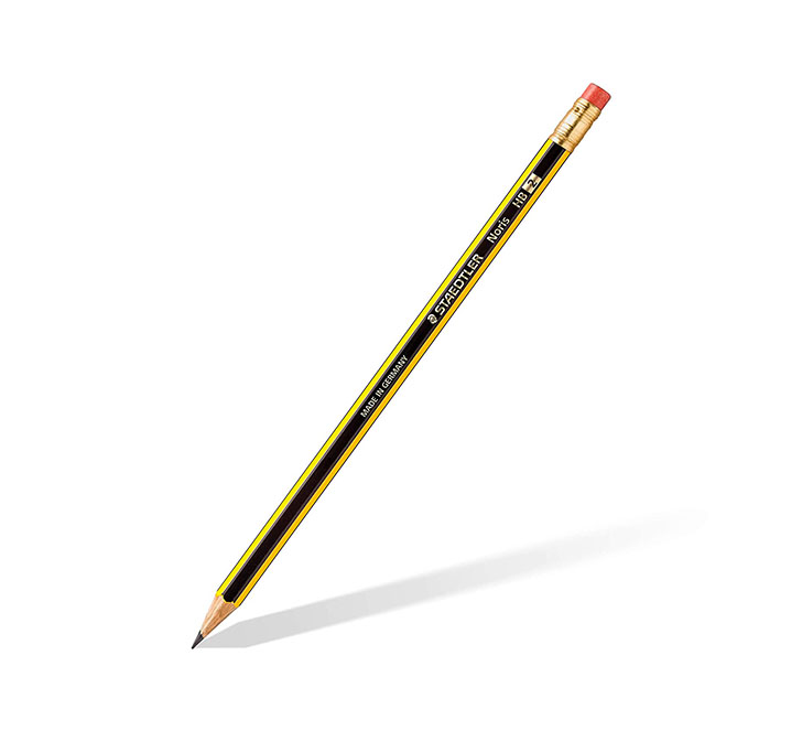 Buy STAEDTLER 122-2 BK10 Noris HB Pencil With Eraser Tip, Double Stacked, Pack Of 10