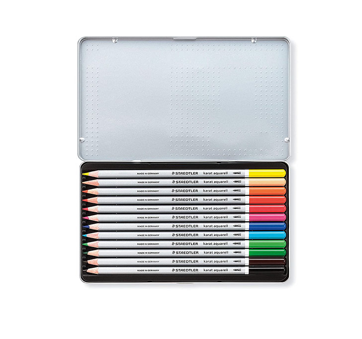 Buy Staedtler Karat Aquarell Premium 125M12 Watercolor Pencil (Set Of 12 Colors)