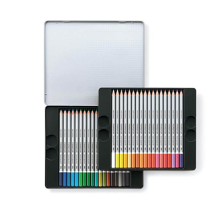 Buy Staedtler Karat Aquarell Premium Watercolor Pencils, Set Of 36 Colors In Metal Box (125M36)