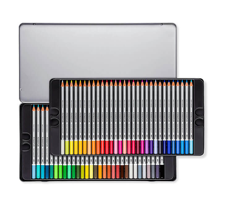 Buy Staedtler Karat Aquarell Premium Watercolor Pencils, Set Of 60 Colors (125M60)
