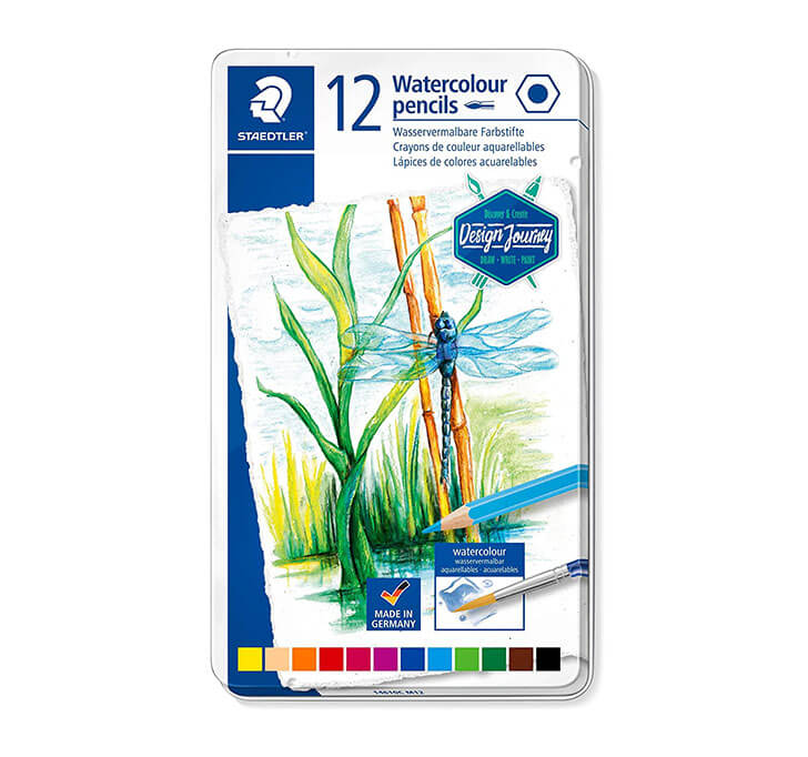Buy Staedtler Premium Watercolour Pencils 12 Colours In Metal Box Packing