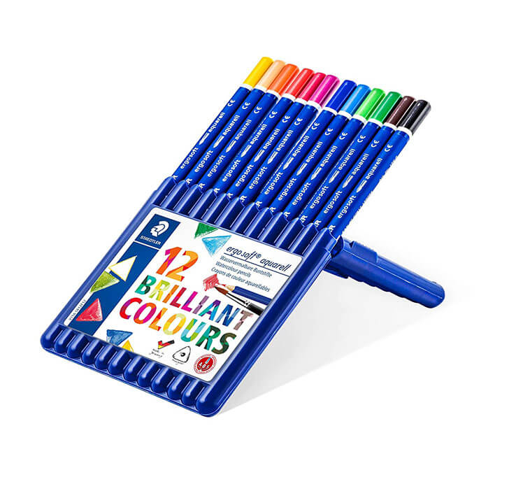 Buy Staedtler 156SB12 Ergosoft Watercolor Pencil In Staedtler Box - Set Of 12 Colors