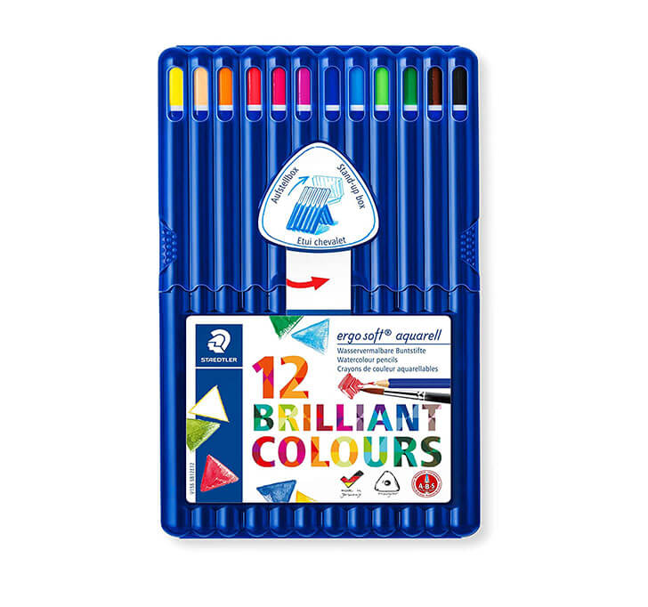 Buy Staedtler 156SB12 Ergosoft Watercolor Pencil In Staedtler Box - Set Of 12 Colors