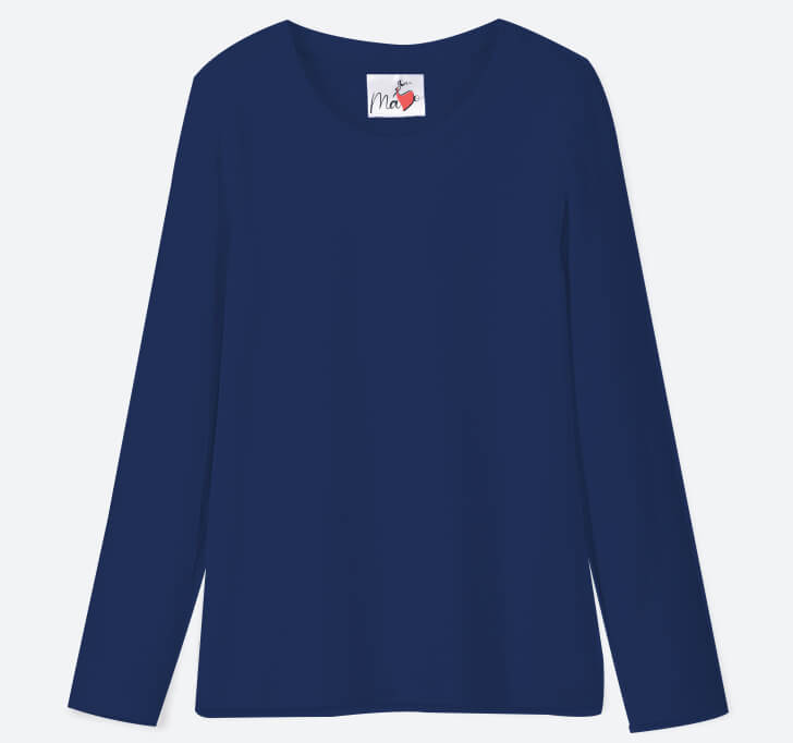 Buy MaYo Full Sleeve Girl T-Shirt (Blue Color) 100% Cotton