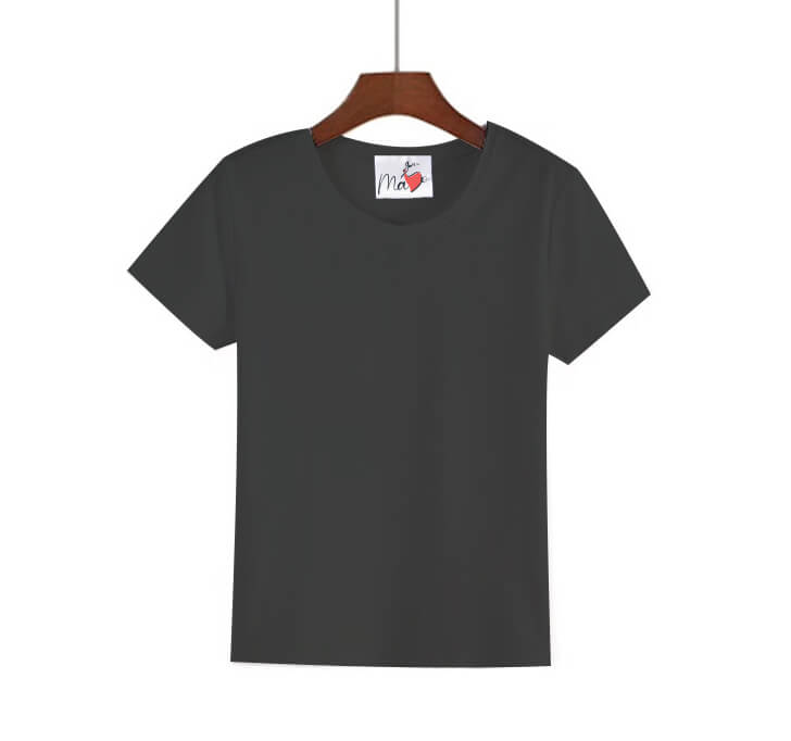 Buy MaYo Girl Dark Grey Half Sleeve T-Shirt