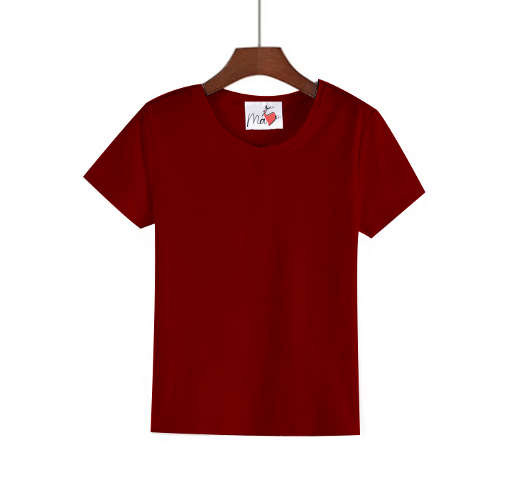 Buy MaYo Girl Maroon Half Sleeve T-Shirt