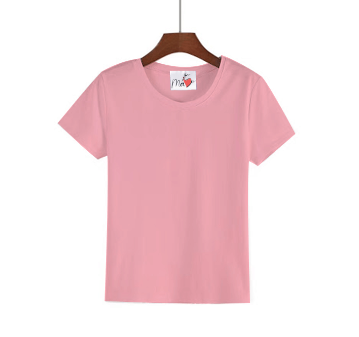 Buy MaYo Girl Light Pink Half Sleeve T-Shirt