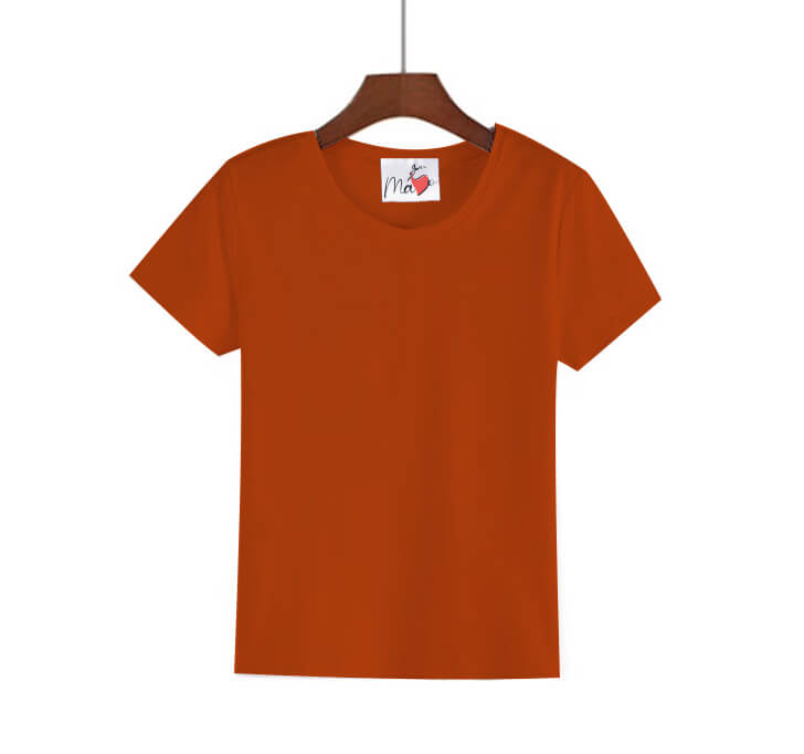 Buy MaYo Girl Rust Half Sleeve T-Shirt (100% Cotton)