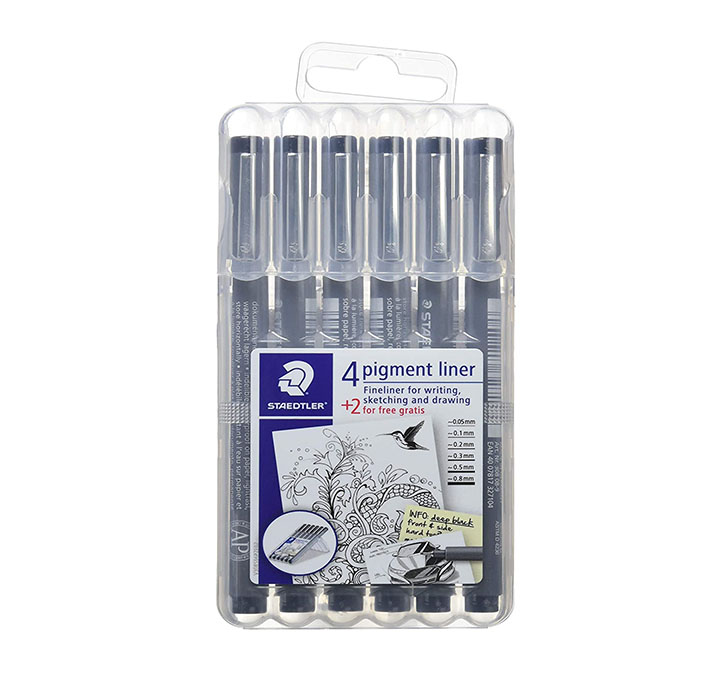 Buy Staedtler Pigment Liner Bonus Sketch Set Of 6 Liners For The Regular Price Of 4(2 Free)