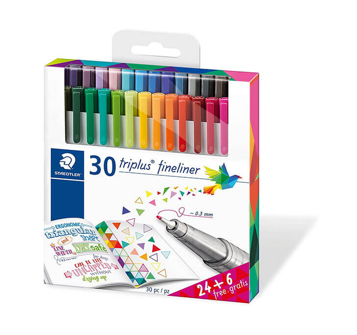 Buy Staedtler Triplus Fine Liner, Case Of 30 Shades