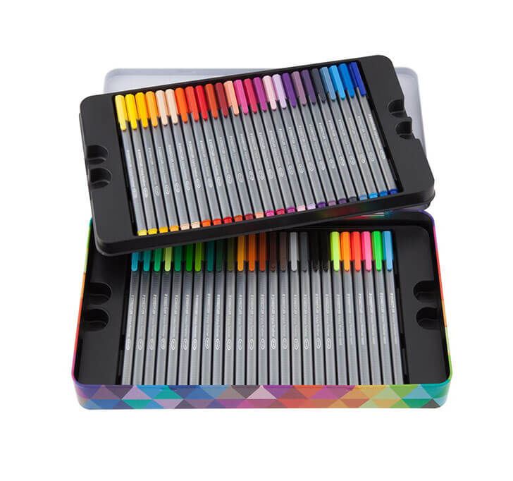 Buy Staedtler Triplus Fineliner Pens, Metal Tin Containing 50 Assorted Colors (334 M50)