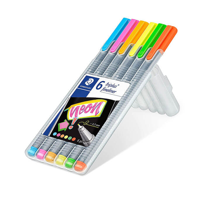 Buy Staedtler Fineliner Pens In Stand Up Box, 6 Shades