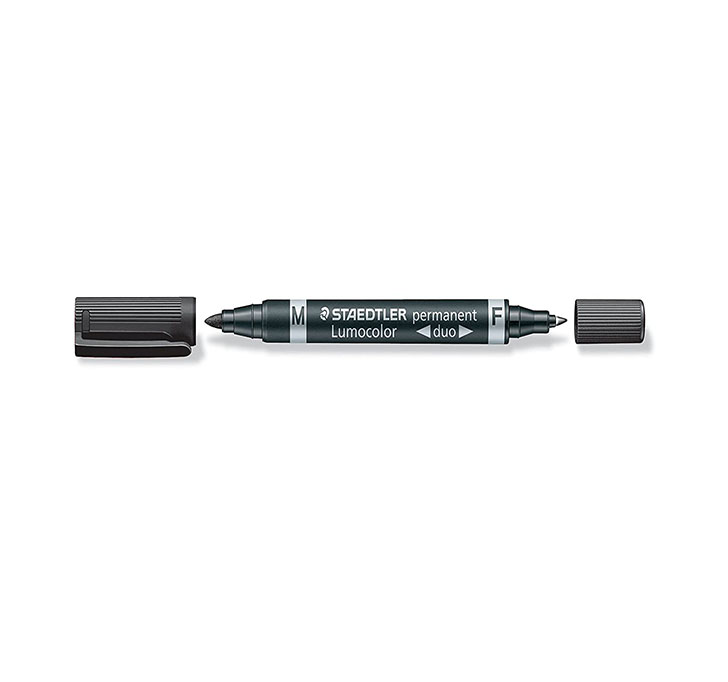 Buy Staedtler Lumocolor Permanent Duo 348 Black Double Ended Permanent Marker With Two Bullet Tips