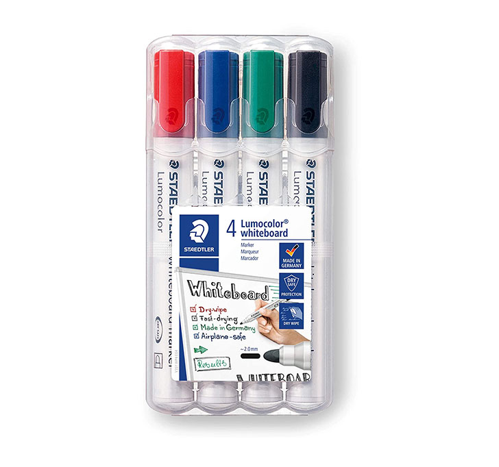 Buy Staedtler Lumocolor 351 WP4 Bullet Tip Whiteboard Marker