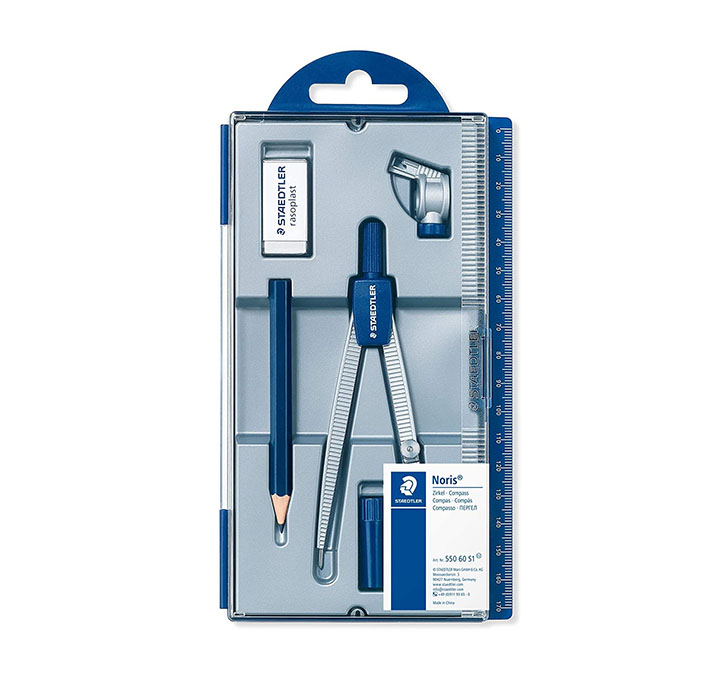 Buy Staedtler Noris Club 550 60 S1 Compass Set 5-Piece For School