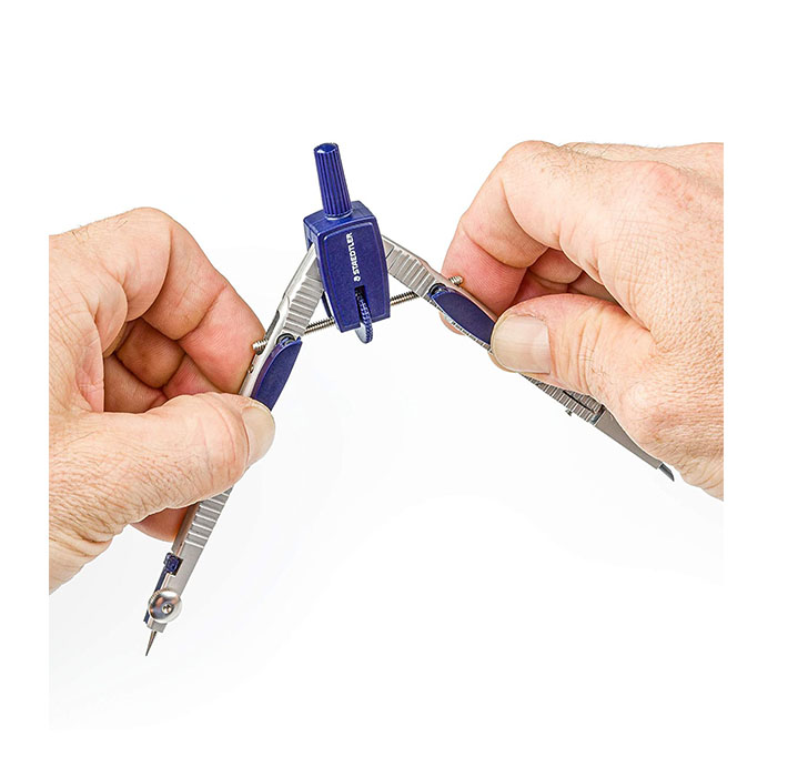 Buy Staedtler Mars 554 Basic Compass With Universal Adapter, Divider And Spares Box