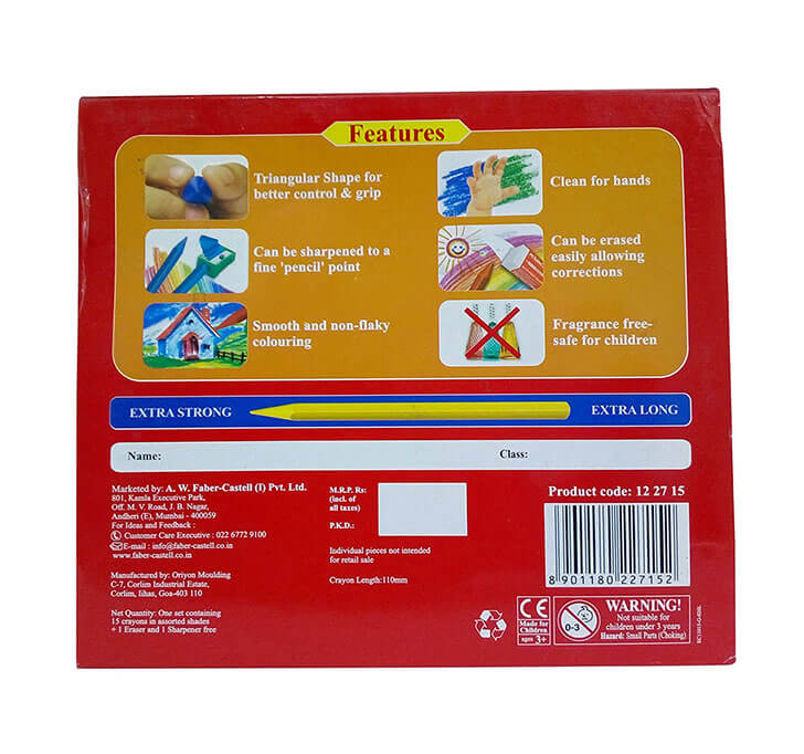 Buy Faber-Castell Smart Crayons 110 Mm Plastic Crayons