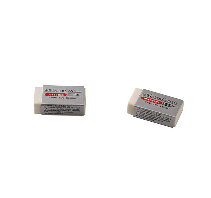 Buy Faber-Castell Dust-Free Erasers - Medium, (White)