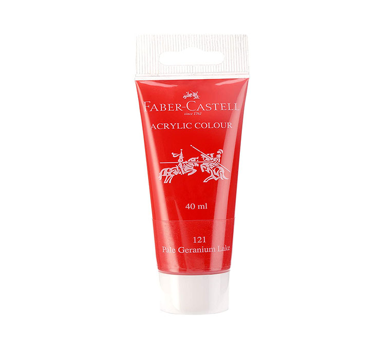 Buy Faber-Castell Acrylic 40 Ml Tube - Pale Geranium Lake 121