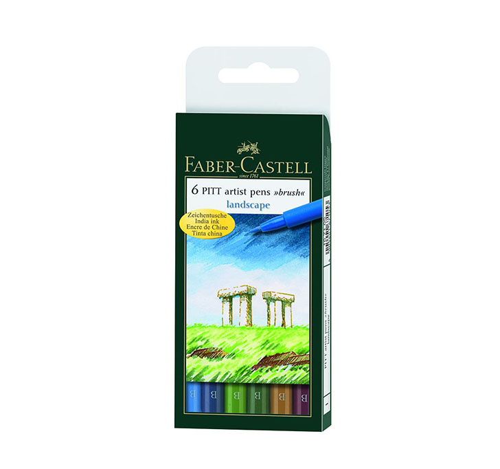 Buy Pitt Artist Pen Landscape Colours Wallet Of 6