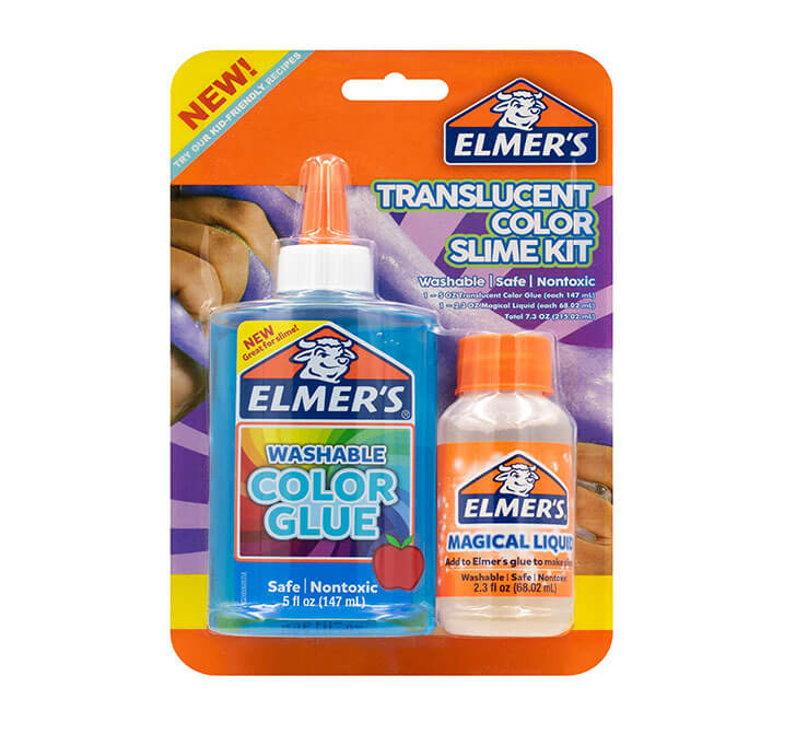 Buy Elmer Translucent Color Slime Making Kit With Blue Washable Glue
