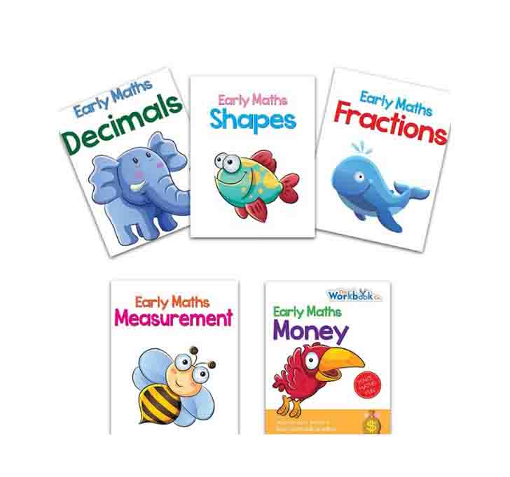 Buy Set Of 5 Early Maths Learning Books Covering Decimals, Fractions, Measuring, Money & Shapes