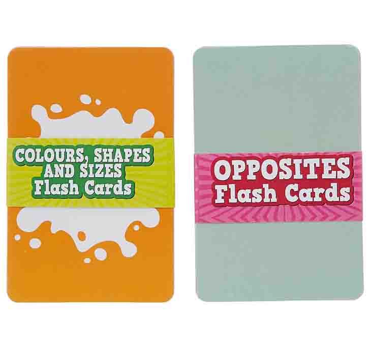 Buy Amazon Brand - Solimo My Learning Flash Cards (Set Of 2, Colors, Shapes & Sizes, Opposites)