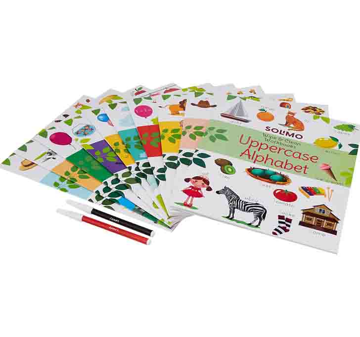 Buy Amazon Brand - Solimo Wipe & Clean Workbooks (Set Of 10 With 2 Pens)