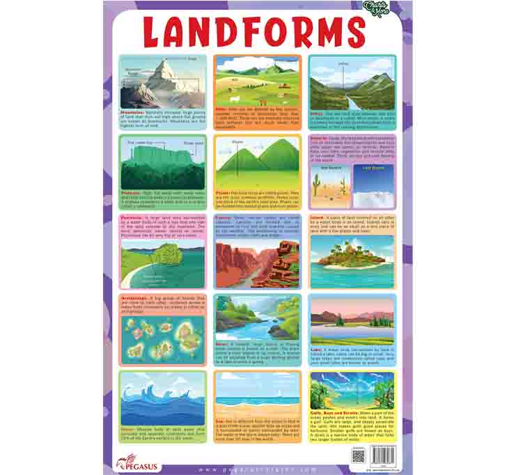 Buy Landforms - Thick Laminated Chart Wall Chart â€“ 1 January 2019