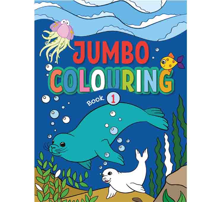Buy Jumbo Colouring Book 1 - Mega Colouring Book For 3 To 5 Years Old Kids Paperback â€“ 1 January 2020