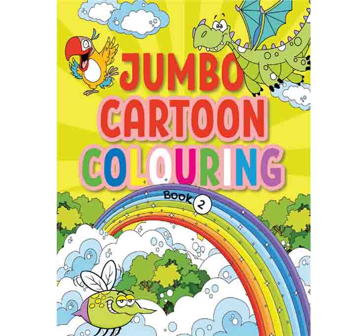 Buy Jumbo Cartoon Colouring Book 2 - Mega Cartoon Colouring Book For 4 To 6 Years Old Kids Misc. â€“ 1 January 2020