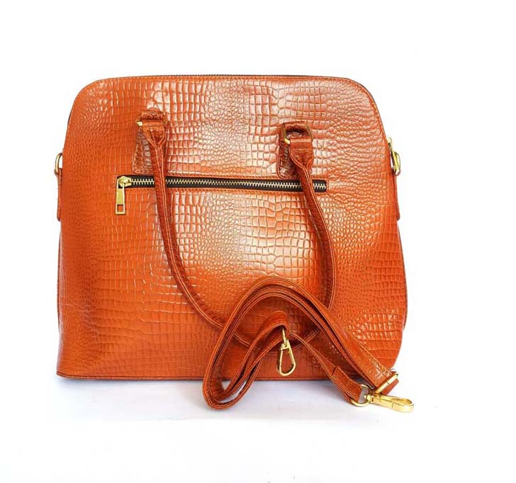 Buy Cabretta Genuine Leather Stylish And Attractive Crocodile Print Shopping Tote Bag For Girls And Women (CBCR3)