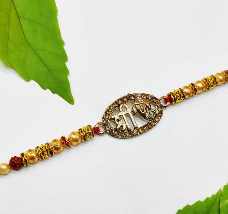 Buy Shree Golden Piece Bhaiya Rakhi