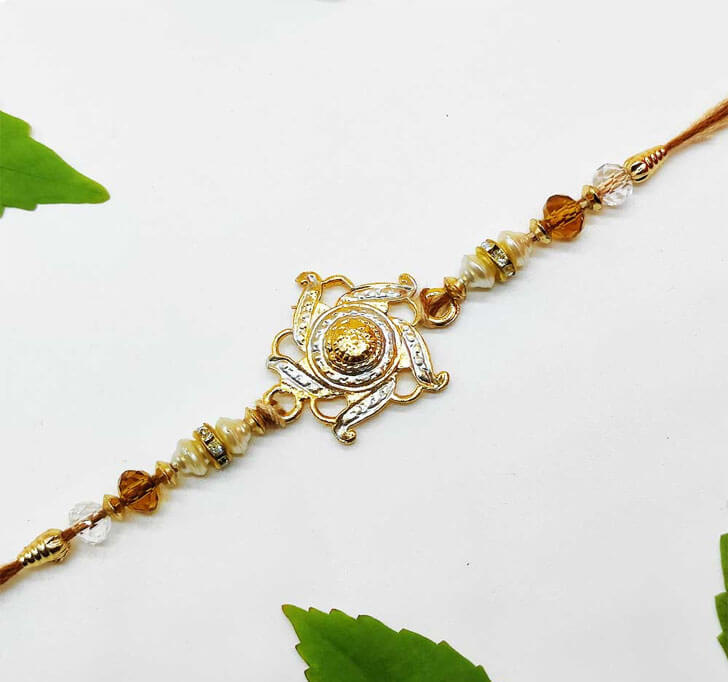 Buy Swastik Golden Bhaiya Rakhi