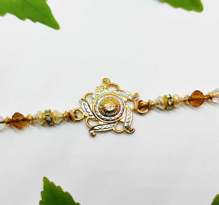 Buy Swastik Golden Bhaiya Rakhi