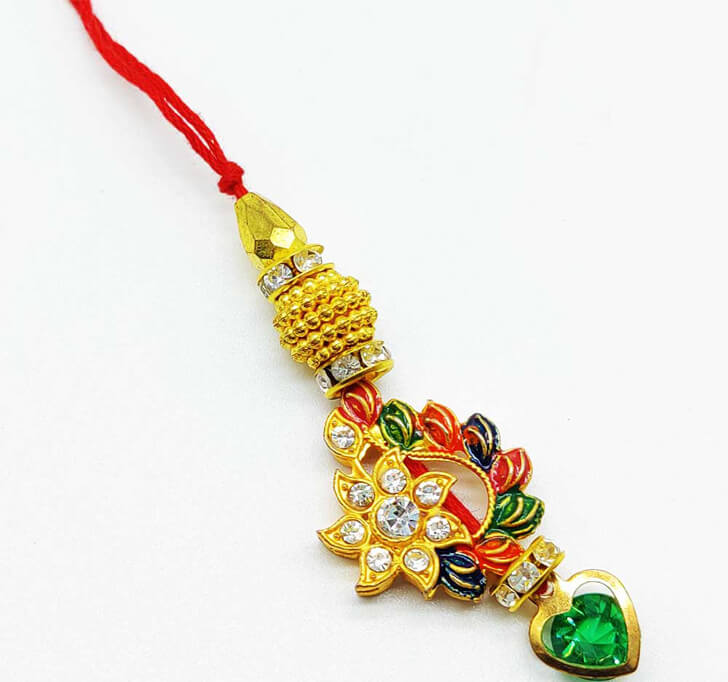 Buy AD Stone Designer Lumba Rakhi