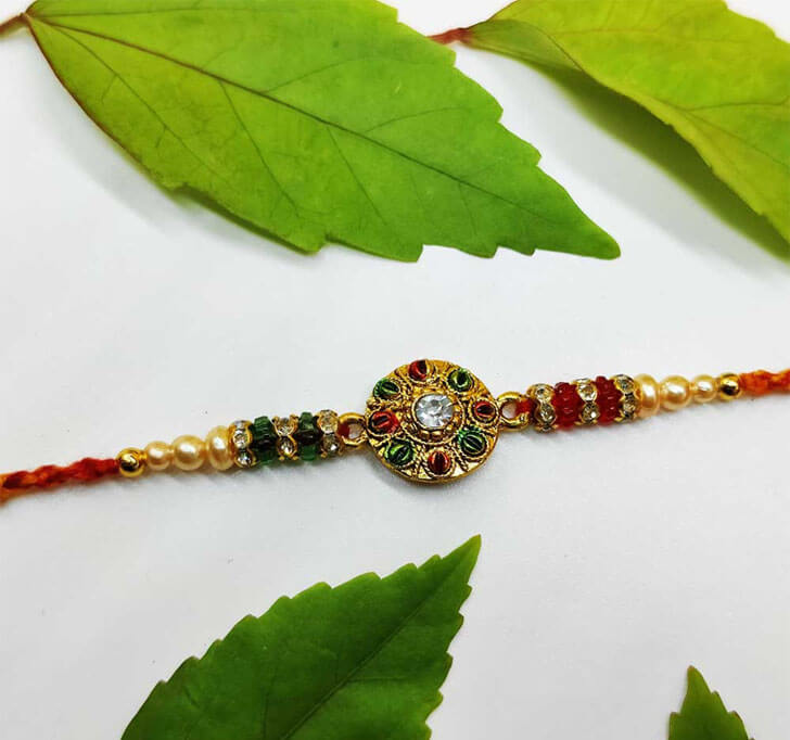 Buy Semi Precious Stone Bhaiya Rakhi
