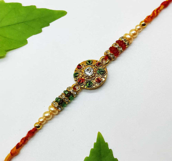 Buy Semi Precious Stone Bhaiya Rakhi