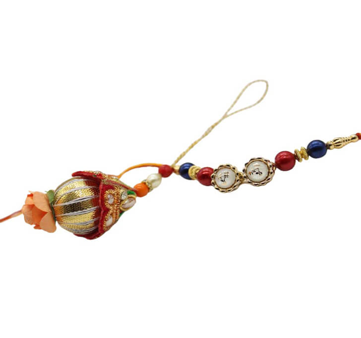 Buy Gotta Patti Designer Lumba Pair Rakhi Set